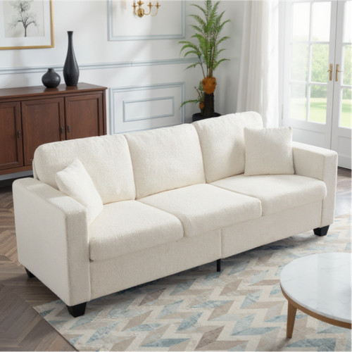 Beige teddy fabric - teddy, modern