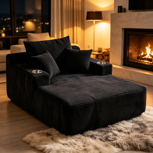 D oversized chaise - 48"w,
