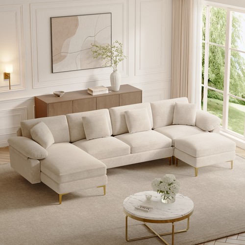 114 velvet shaped sectional - 114",